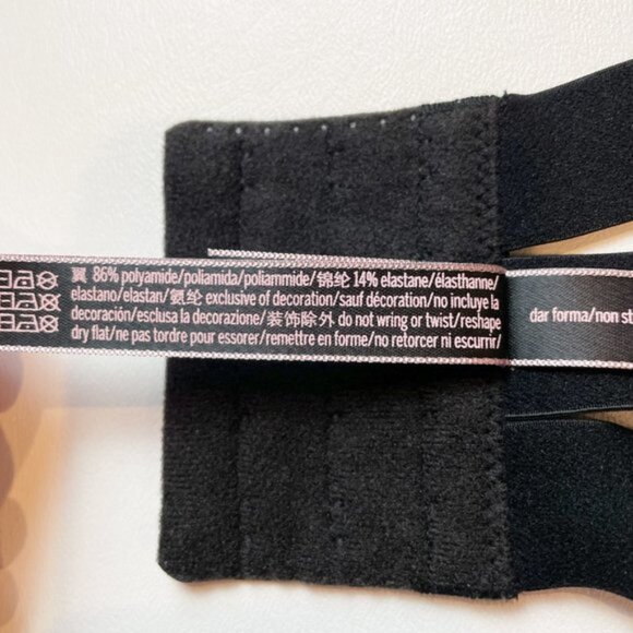 NWOT Victoria's Secret Bra 34DDD Unlined Balconet Strappy Banded Black B1429 - Picture 7 of 8